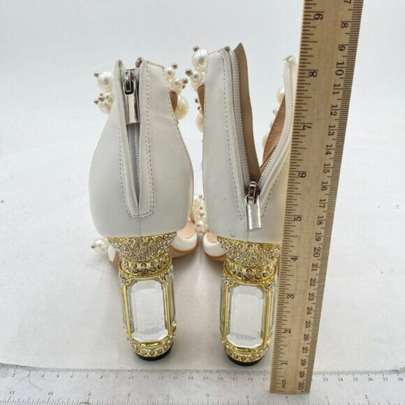 FSJ Women Open Toe Stylish Sandal Ankle Strap Chunky Block High Thick Heels - Picture 5 of 8